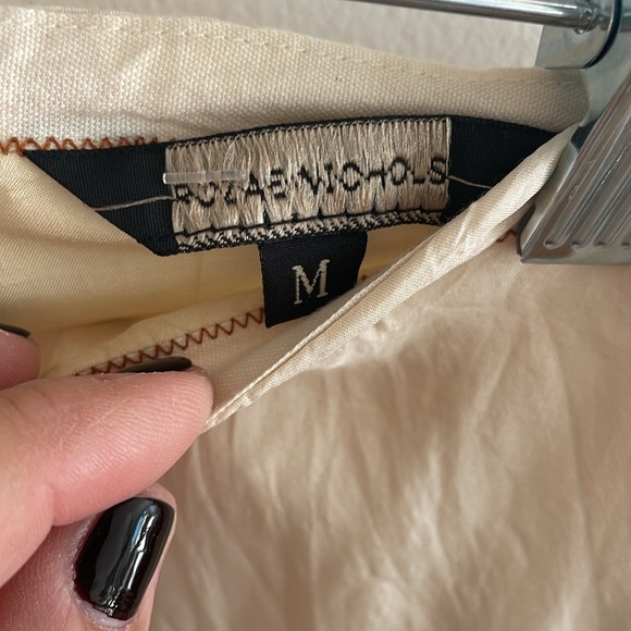 NWT Rozae Nichols luxurious cream and gold silk lined skirt w/back tie Sz Med - Picture 5 of 10